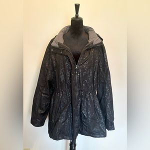 Below Zero by Rothschild - Black Leopard Print Winter Coat